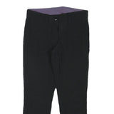 CRANE Womens Black Slim Trousers W29 L25 Polyester Blend Zip Plain Regular