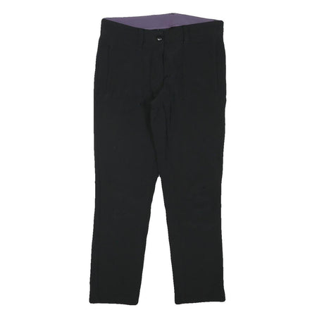 CRANE Womens Black Slim Trousers W29 L25 Polyester Blend Zip Plain Regular