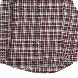 RED HEAD Mens Maroon & White Check Shirt XL Cotton Blend Casual Button Down