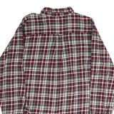 RED HEAD Mens Maroon & White Check Shirt XL Cotton Blend Casual Button Down