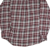 RED HEAD Mens Maroon & White Check Shirt XL Cotton Blend Casual Button Down