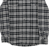 JACHS Mens Black & White Check Shirt L Cotton Long Sleeve Button Closure Casual