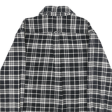 JACHS Mens Black & White Check Shirt L Cotton Long Sleeve Button Closure Casual