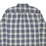TOMMY HILFIGER Mens Blue & White Check Shirt L Cotton Blend Button Down Relaxed