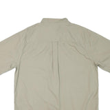 ROUNDTREE AND YORKE Mens Beige Short Sleeve Cotton Blend Shirt L Casual Button