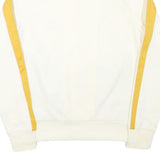 PUMA Mens White & Yellow Sports Logo Zip Jacket S Polyester Blend Track
