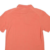 REEBOK Mens Coral Orange Polo Shirt M Cotton Blend Short Sleeve Plain Casual