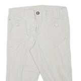 STLE AND CO Womens Shorts White Casual L W34 Button Pocket Cotton Blend