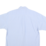 NAUTICA Mens Blue & White Check Shirt M Cotton Blend Casual Summer Button-Down