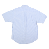 NAUTICA Mens Blue & White Check Shirt M Cotton Blend Casual Summer Button-Down