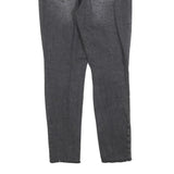 LEVI'S 721 Womens Jeans Black Slim Skinny Denim Medium W30 L30 Ripped Detail