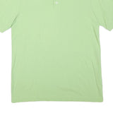 KAPPA Mens Light Green Short Sleeve Plain Polo Shirt L Logo Cotton Blend