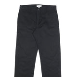 CALVIN KLEIN Mens Cotton Black Slim Straight Trousers W32 L34 Classic Zip