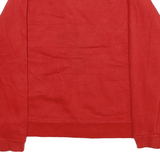 NIKE Mens Red Crew Neck S Cotton Blend Sweatshirt Pullover Comfortable Casual