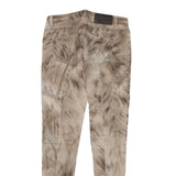 MARC CAIN Womens Cotton Blend Beige Slim Slim Leg Trousers W29 L29 Stylish