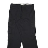 DICKIES Mens Black Regular Fit Straight Leg Trousers W32 L30 Workwear Cargo