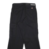 DICKIES Mens Black Regular Fit Straight Leg Trousers W32 L30 Workwear Cargo