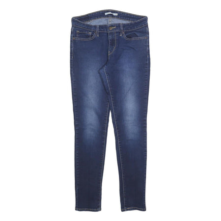 LEVI'S 711 Womens Slim Blue Denim Light W28 L30 Skinny Zip Jeans