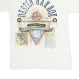 SUTTONS Mens White Destin Harbor Vintage Classic Graphic T-Shirt M Short Sleeve