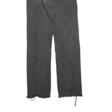 LEVI'S 505 Mens Jeans Black Regular Straight Denim Medium W26 L31 Frayed Hem