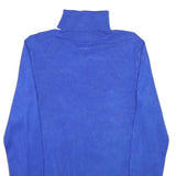 CALVIN KLEIN Mens Blue Plain Roll Neck Basic Knit Jumper M Lightweight Soft