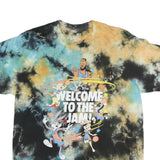 SPACE JAM Mens Blue & Beige Tie Dye Graphic T-Shirt M Short Sleeve Crew Neck
