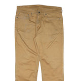 LEVI'S Mens Cotton Blend Beige Regular Straight Trousers W34 L29 Casual Zip