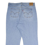 LEVI'S Ribcage Straight Ankle Womens Jeans Blue Relaxed Straight Denim Light W38