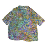 FRIVOLOUS Mens Blue & Green Floral Cotton Shirt XL Lightweight Summer