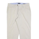 NAUTICA Mens Regular Fit Beige Cotton Blend Trousers W34 L30 Classic Zip Closure