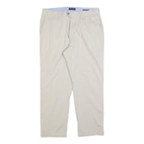 NAUTICA Mens Regular Fit Beige Cotton Blend Trousers W34 L30 Classic Zip Closure
