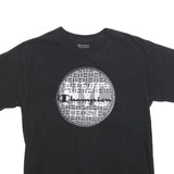 CHAMPION Mens Black Graphic T-Shirt M Short Sleeve Crew Neck Cotton Blend