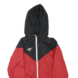UMBRO Mens Black & Red Zip Hooded Polyester Blend Jacket M Sportswear