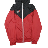 UMBRO Mens Black & Red Zip Hooded Polyester Blend Jacket M Sportswear