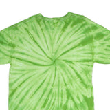 GILDAN Mens Green Tie Dye Wolf Graphic T-Shirt L Short Sleeve Crew Neck