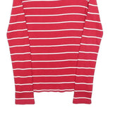 RALPH LAUREN SPORT Womens Red & White Patterned Jumper Crew Neck Basic Knit S