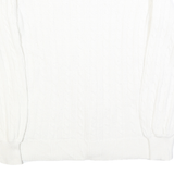 LAUREN RALPH LAUREN Womens White Plain Crew Neck Basic Knit Jumper S Cotton