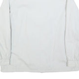 Womens White Casual Jacket M Polyester Blend Button Plain Classic