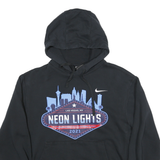 NIKE Mens Black Neon Lights Pullover Hoodie M 2021 Las Vegas Cotton Blend