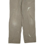 CARHARTT Mens Cotton Blend Brown Regular Straight Trousers W34 L34 Workwear