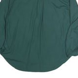 TOMMY HILFIGER Womens Green Cotton Blend Shirt XL Roll-Up Sleeves Casual Wear