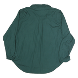 TOMMY HILFIGER Womens Green Cotton Blend Shirt XL Roll-Up Sleeves Casual Wear