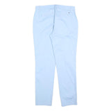 TOMMY HILFIGER Womens Cotton Blend Blue Slim Straight Trousers W30 L29 Casual