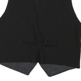 Mens Black & Red Floral Button Jacket M Polyester Blend Floral Pattern Waistcoat