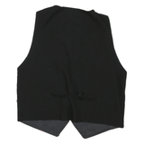 Mens Black & Red Floral Button Jacket M Polyester Blend Floral Pattern Waistcoat