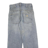 CARHARTT Womens Regular Blue Denim Cotton Blend Jeans W30 L28 Button Closure