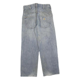 CARHARTT Womens Regular Blue Denim Cotton Blend Jeans W30 L28 Button Closure
