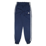 ADIDAS Mens Joggers Navy Blue & White Slim Tapered S W28 L31 Sportswear Track