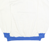 Mens White & Blue New York Giants V-Neck XL Sweatshirt Cotton Blend Retro