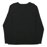 LAUREN RALPH LAUREN Womens Black Cotton Blend Long Sleeve Crew Neck Classic